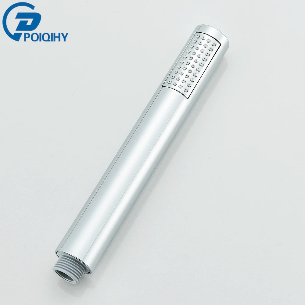 Brushed Golden Hand Held Shower Head Black Handshower Head Plastic Head Faucet Accessory Single Function