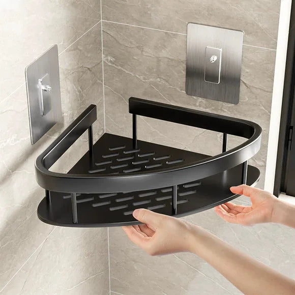 Bathroom Storage Rack No Drill Shelves Wall Mounted Corner Shelf Shower Holder For WC Shampoo Organizer Bathroom Accessories