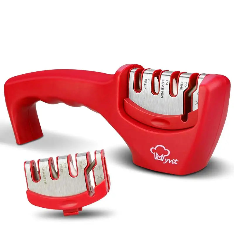 Knife Sharpener 4 in 1 Diamond Coated&Fine Rod Knife Shears and Scissors Sharpening stone System Stainless Steel Blades