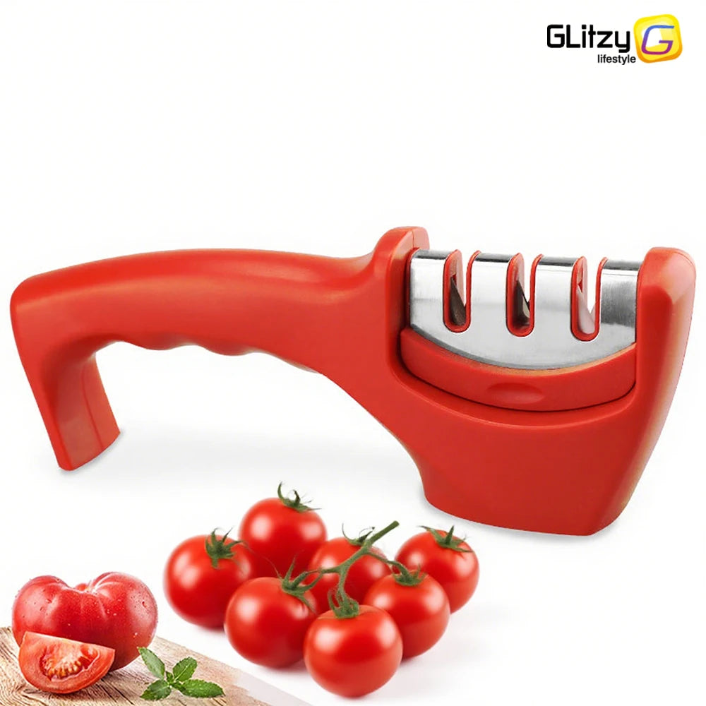 Knife Sharpener Professional 3 Stages Whetstone Kitchen Chef Knives Grinder Scissors Sharpening Stone Heavy Duty Diamond Blades