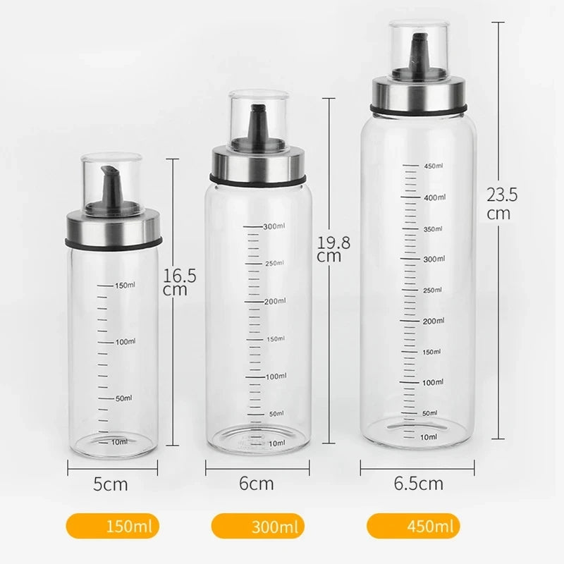 Cooking Seasoning Oil Bottle Sauce Bottle Glass Storage Bottles for Oil and Vinegar Creative Oil Dispenser For Kitchen Accessory