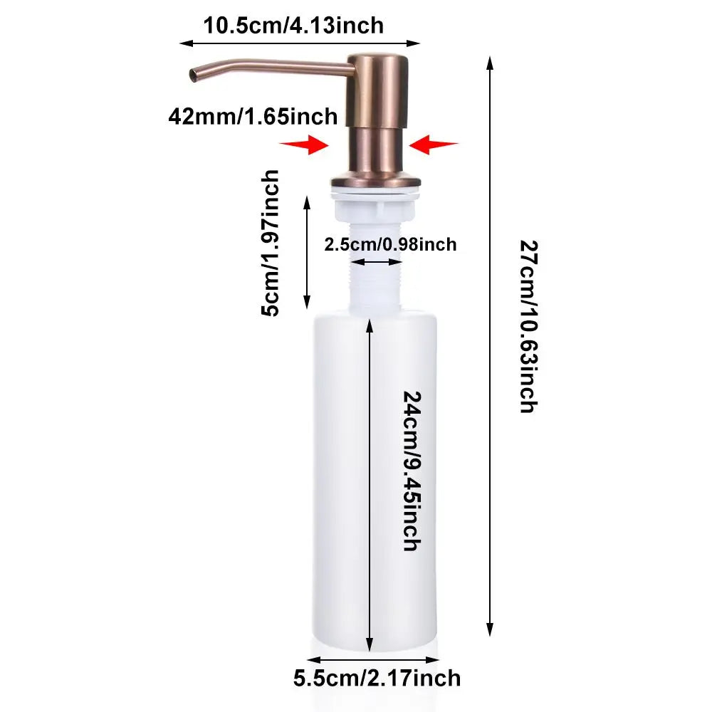 Muiltcolor Sink Soap Dispenser Household Stainless Steel Lotion Storage Bottle Liquid Hand Wash Bathroom Tools Kitchen Supplies