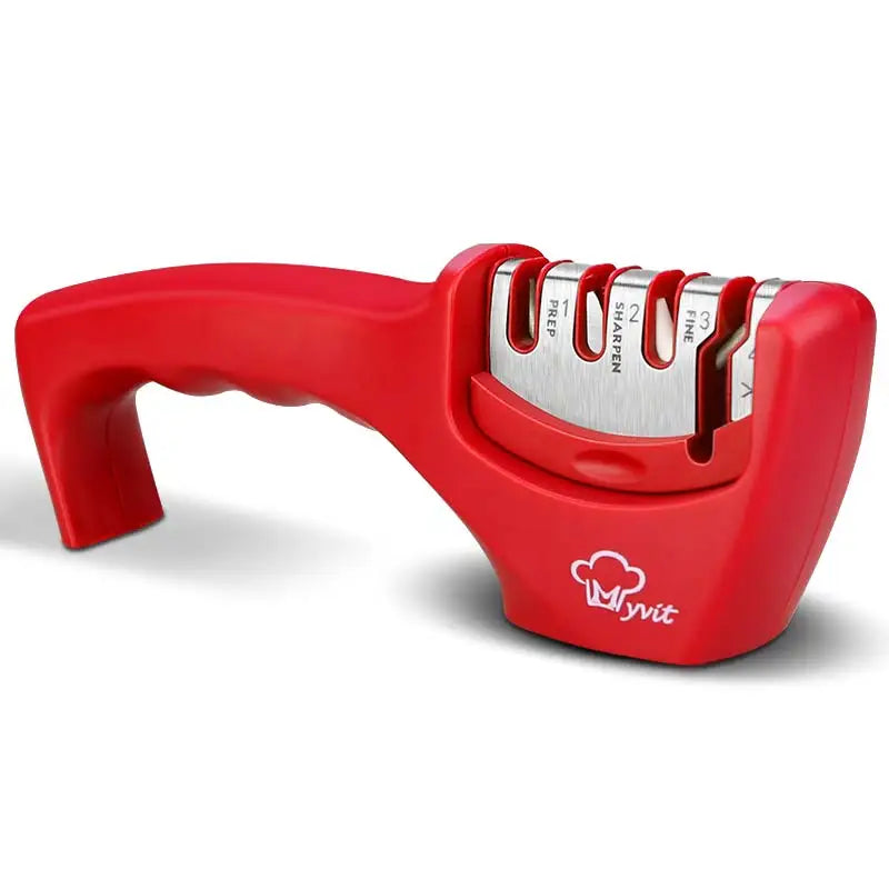 Knife Sharpener 4 in 1 Diamond Coated&Fine Rod Knife Shears and Scissors Sharpening stone System Stainless Steel Blades