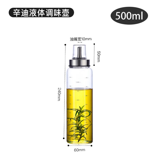 Cooking Seasoning Oil Bottle Sauce Bottle Glass Storage Bottles for Oil and Vinegar Creative Oil Dispenser For Kitchen Accessory