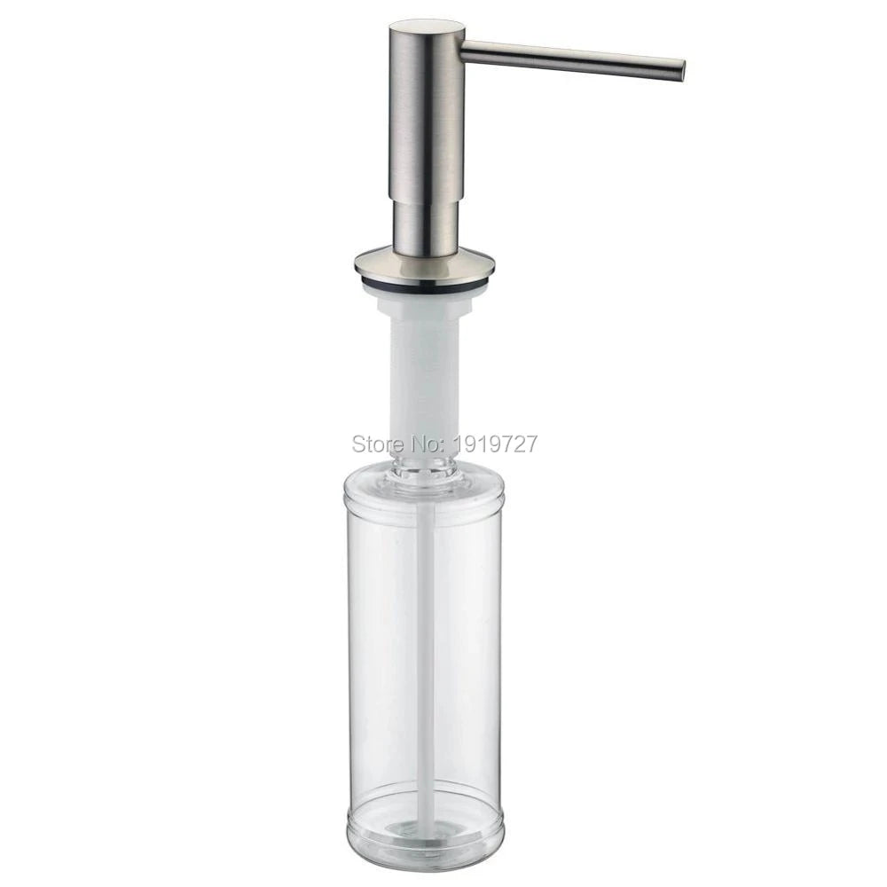 Newly High Quality 5 Warranty Promotion 100% Solid Brass Pump Head Kitchen Commercial Modern Lotion Dispenser In Brushed Nickel