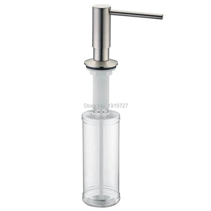Newly High Quality 5 Warranty Promotion 100% Solid Brass Pump Head Kitchen Commercial Modern Lotion Dispenser In Brushed Nickel