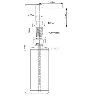 Newly High Quality 5 Warranty Promotion 100% Solid Brass Pump Head Kitchen Commercial Modern Lotion Dispenser In Brushed Nickel