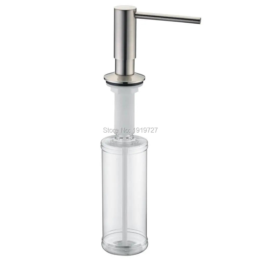 Newly High Quality 5 Warranty Promotion 100% Solid Brass Pump Head Kitchen Commercial Modern Lotion Dispenser In Brushed Nickel
