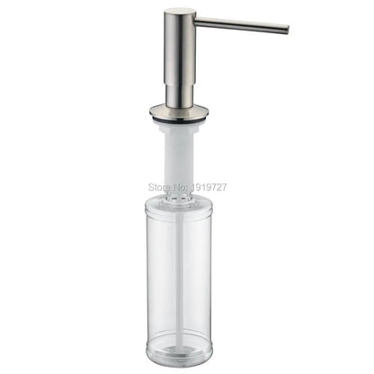 Newly High Quality 5 Warranty Promotion 100% Solid Brass Pump Head Kitchen Commercial Modern Lotion Dispenser In Brushed Nickel