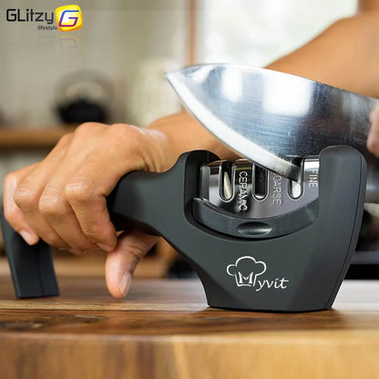 Knife Sharpener Professional 3 Stages Whetstone Kitchen Chef Knives Grinder Scissors Sharpening Stone Heavy Duty Diamond Blades