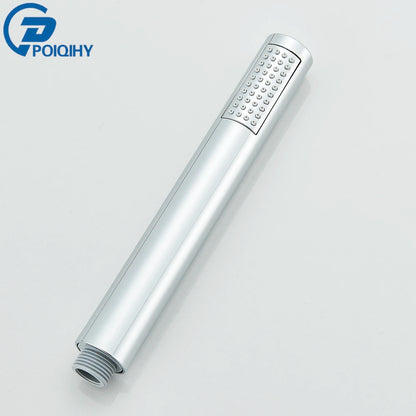 Brushed Golden Hand Held Shower Head Black Handshower Head Plastic Head Faucet Accessory Single Function