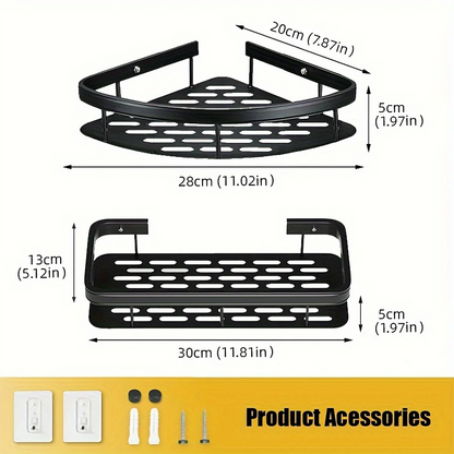 Bathroom Storage Rack No Drill Shelves Wall Mounted Corner Shelf Shower Holder For WC Shampoo Organizer Bathroom Accessories
