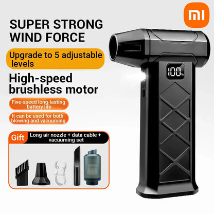 XIaomi 800000RPM Turbo Violent Fan 5 Speed Powerful Air Blower Brushless Motor Outdoor Handheld Blower Rechargeable Thrust Tool