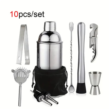 UPORS Stainless Steel Cocktail Shaker Mixer Wine Martini Boston Shaker For Bartender Drink Party Bar Tools 550ML/750ML