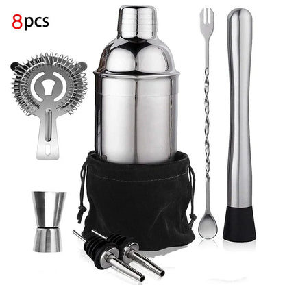 UPORS Stainless Steel Cocktail Shaker Mixer Wine Martini Boston Shaker For Bartender Drink Party Bar Tools 550ML/750ML