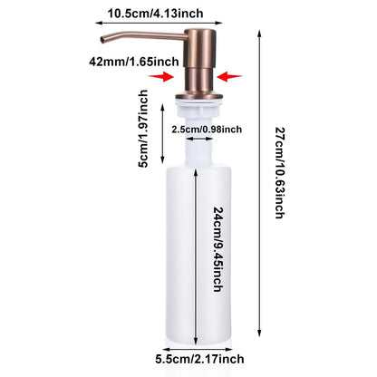 Muiltcolor Sink Soap Dispenser Household Stainless Steel Lotion Storage Bottle Liquid Hand Wash Bathroom Tools Kitchen Supplies